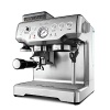 This machine does it all. From expertly grounding beans to brewing velvety, rich espresso in under a minute it is a must for java-enthusiasts. With automatic and manual settings, experts and novices alike can create delicious lattes, cauppuccinos and americanos to rival any cafe.