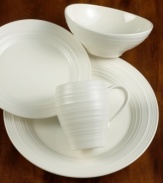 Evoking the natural appeal of hand-thrown pottery, the Mikasa Swirl dinnerware and dishes collection brings unfussy elegance to your place settings in casual stoneware.