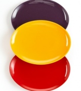 Just plain fun. The Color Cafe oval platter from Waechtersbach is a brilliant addition to everyday meals and, in a range of irresistible candy colors, a dream to mix and match.