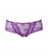 Stylish brief in fine polyamide synthetic blend - An elegant and sexy purple panty from supermodel designer Elle Macpherson - Soft stretch material feels great against the skin - Luxe lace look, satin ribbon V detail, tiny bows - Classic boy cut offers modest coverage - Wear beneath just about anything