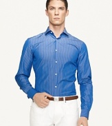 Ralph Lauren Black Label Bond Stripe Cotton Poplin Sport Shirt - Slim Fit, Barrel Cuff