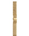 Give your watch a new look. Polished, goldplated links create a classic bracelet strap. The clasp has signature logo engraving. Interchangeable with any Michele watch head from the Deco Collection.