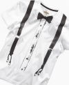 What a comedian! Everyone will get a laugh out of this graphic tee made to look like a dress shirt and suspenders from Epic Threads.