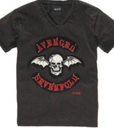 Rock out your style to the tune of Avenged Sevenfold with this T shirt from RIFF.