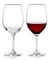 Elegantly shaped to enhance the flavor of robust, young reds like Bordeaux, Merlot and Cabernet, this glass (shown center) has a large bowl that lets the wine's full bouquet unfold. Stands 8 7/8 tall and holds 21 1/2 ounces of wine.