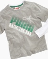 Beat the chill in this layered long-sleeve tee from Puma.