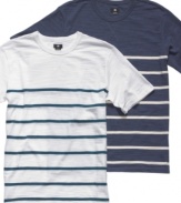 With a hint of nautical style, this striped tee from DC Shoes brings a bit of the high seas to the city streets.