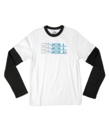 The cool kids at O'Neill keep up their tradition of hip casual wear with this layered tee with modern graphic front.