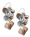 Life's a beach! A striking shell theme sets apart these summery drop earrings from Style&co. Embellished with plastic beads in a metallic silver hue, they're set in silver tone mixed metal. Approximate drop: 3 inches.