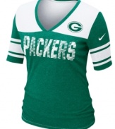 Game on! Make it known Green Bay Packers fans mean business with this NFL t-shirt from Nike.