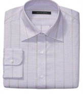 Pair your patterns for extra punch. This shirt from Sean John is a cool way to clock in.