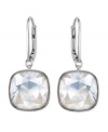 Feminine and easy to wear, Swarovski's versatile drop earrings will instantly complete your look. Crafted from silver tone mixed metal that sparkles refreshingly with the addition of square Crystal Moonlight. Approximate drop: 1-1/8 inches.