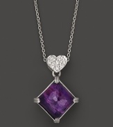 Lisa Nik Sterling Silver Grape Pendant Necklace with Diamonds, 18