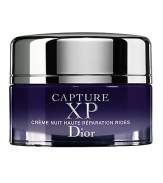 Capture XP Ultimate Wrinkle Correction Night Crème is Dior's wrinkle-smoothing skincare collection that preserves and restores the density beneath each wrinkle. The unique Dior complex works in the epidermis to revitalize the potential of youth preserving cells to plump the skin and rebuild lost density. In the dermis, it promotes the synthesis of hyaluronic acid. Wrinkles are immediately smoothed and are intensely reduced after one month. 1.69 oz.