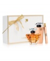 For the Holiday, Trésor captures the spirit of eternal love. This collection combines the elegance of rose, muguet and lilac with the sparkle of peach and apricot blossom for an elegant and radiant fragrance. Gift set contains: