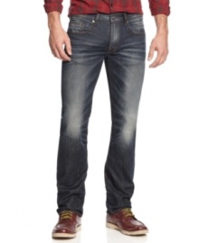 Keep your denim style current with these slim-fit washed jeans from Buffalo David Bitton.