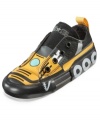 Turn his little feet into big machines with these adorable tractor themed slip on shoes by Converse.