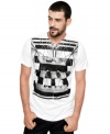 A unique bridge image gives this Marc Ecko Cut & Sew tee a street savvy style.