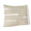 The feminine pleated chiffon overlay adorning this silk HUGO BOSS decorative pillow adds an air of intricate modernity to your decor.