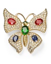 Carolee marks 40-years with this gleaming butterfly pin, crafted of gold tone plate with a jubilant smattering of crystal stones.