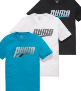 With a big, bold graphic, this Puma T shirt makes an instant statement in your stock of gym gear.