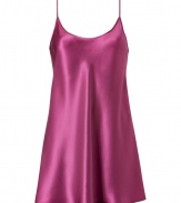 Bring sultry style to your lounge look with this luxe silk cami dress from La Perla - Round neck and back, adjustable spaghetti straps, flared fit - Perfect for boudoir-ready loungewear or layered under a dress