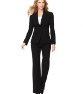 You can't go wrong with this petite Tahari by ASL suit: the silhouette is stunning, black always makes a striking impression and the price is just right!