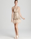 Sue Wong Dress - Open Back Feather Hem