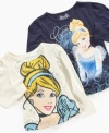 Put a fairytale smile on her lovely face with this sparkly Cinderella shirt from Disney.