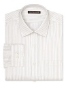 Fortify your workweek collection with this crisp Michael Kors dress shirt, delivering a classic fit and barrel cuffs in timeless stripes.