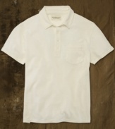 A slub piqué polo takes on the feeling of a go-to shirt you've had for years with a perfectly worn wash.