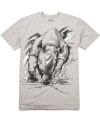 An awesome rhino graphic busts through the front of this Ecko Untld tee.