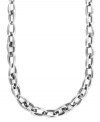 Structured style, by Vince Camuto. This sleek link necklace features oblong links crafted in rhodium-plated mixed metal. Approximate length: 30 inches.