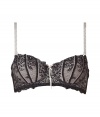 Bring luxe style to your look with this vintage-inspired bra from Elle MacPherson Intimates - All-over lace overlay, underwire, d?colletage-enhancing padded cups, front bow, contrasting adjustable straps, back hook and eye closure - Perfect under virtually any outfit or paired with matching panties for stylish lounging