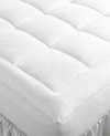 Relax upon luxurious 1000-thread count cotton without worrying about a thing! This mattress pad is crafted of quilted cotton on the top, while its reverse features waterproof, non-woven fabric for a secure combination of durability and comfort. In addition, its four-sided warp-knitted elastic skirt keeps this pad in place.