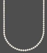 Timeless elegance in a polished pearl strand. Belle de Mer necklace features AA Akoya cultured pearls (6-1/2-7 mm) set in 14k gold. Approximate length: 18 inches.