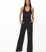 Find out just how easy looking chic can be with this jumpsuit from Bar III. It's one-piece dressing at its finest.