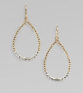 Pretty teardrops are elegantly formed from a combination of sterling silver and 14k gold faceted beads in a simple yet striking design.14k yellow gold and sterling silverLength, about 1¼Ear wireMade in USA