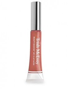 Lip treatment and color all in one. Boost moisture to your lips with the first application of Trish's newest lip gloss treatment formula. Beauty Booster Glosses add an instant dose of moisture infused with lip enhancing colors to create the perfect pout. SPF 15 