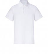 Cozy up to cruisewear in Vilebrequins ultra-soft terry cloth polo, the perfect pairing partner for post-swim style - Classic collar, short sleeves, partial button placket, side slits - Slim fit - Wear with swim trunks, or linen pants and sandals