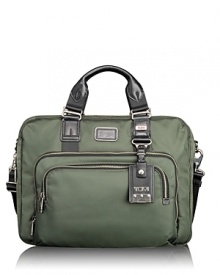 Rendered in ballistic nylon with leather trim, the Alpha Bravo series offers classic styling details and strong organizational pockets, functioning seamlessly across work, travel and casual environments. With a dedicated laptop compartment, the brief easily stores your everyday essentials and more, and even boasts an iPad pocket.