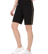 Make yourself comfortable in these pull-on Style&co. Sport shorts featuring a longer Bermuda length and a comfy elastic waistband. You'll like the low price, too!