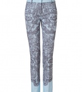 A romantic take on this seasons lace trend, Emilio Puccis printed pants are as contemporary as they are chic - Side and buttoned slit pockets, zip fly, tab with hidden hook closure, belt loops - Form-fitting - Wear with heels and a feminine silk shirt