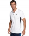 They say you play your best when you feel and look your best. Start your star performance on the court by slipping into this stylish tennis polo shirt from adidas.