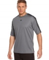 Solid mesh crew neck t-shirt by adidas for your active lifestyle.