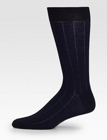 Vertical-chain stripes lend subtle style to these wool-nylon socks.80% wool/20% nylonMachine washMade in Italy of imported fabric