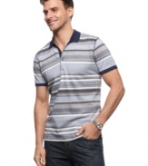 Walk the line of cool style with this striped polo from Hugo Boss BLACK.