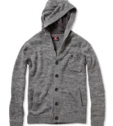 Add some swagger to your layered look with this hooded sweater from Quiksilver.