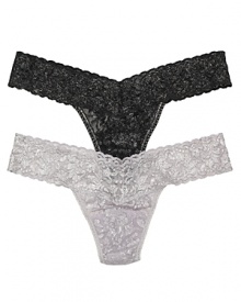 Add a little sparkle to your intimates wardrobe with metallic low-rise thong from Hanky Panky.