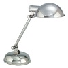 This modern design is based on early twentieth-century work lamps and includes knobs inspired by antique watch fobs.